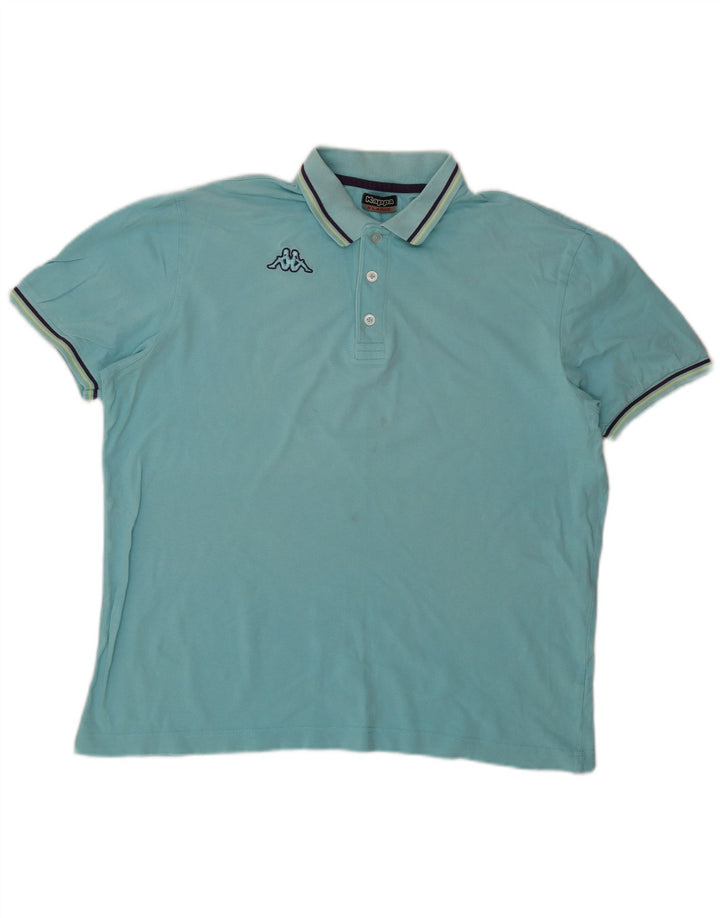 KAPPA Polo Hombre XL Rayas Turquesa