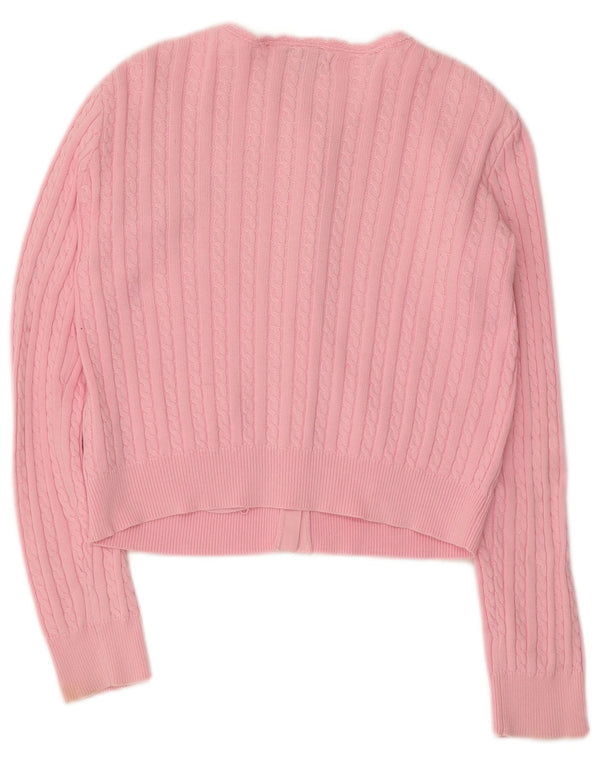 Ralph Lauren - Cárdigan corto para niña, 12 a 13 años, algodón rosa grande