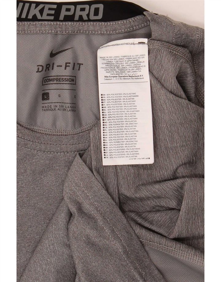 Camiseta Nike Dri Fit para hombre Top poliéster gris grande