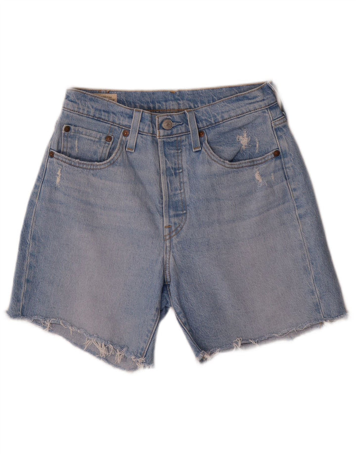 Levi's Mujer 501 Shorts De Mezclilla W26 Pequeño Algodón Azul