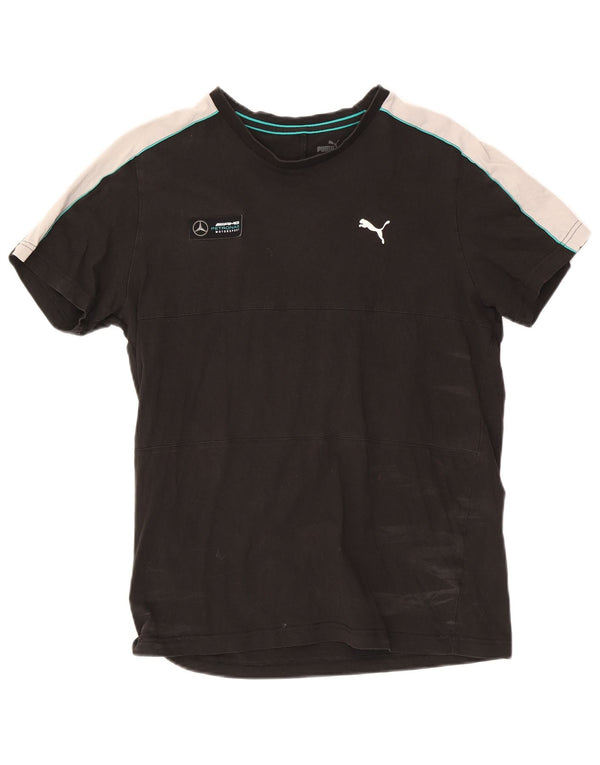 Camiseta Puma Mercedes AMG Petronas para hombre, talla grande, color negro, algodón