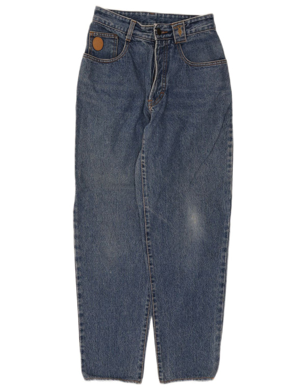 Vaqueros Trussardi Mujer Cónicos De Talle Alto IT 42 Medium W28 L28 Algodón Azul