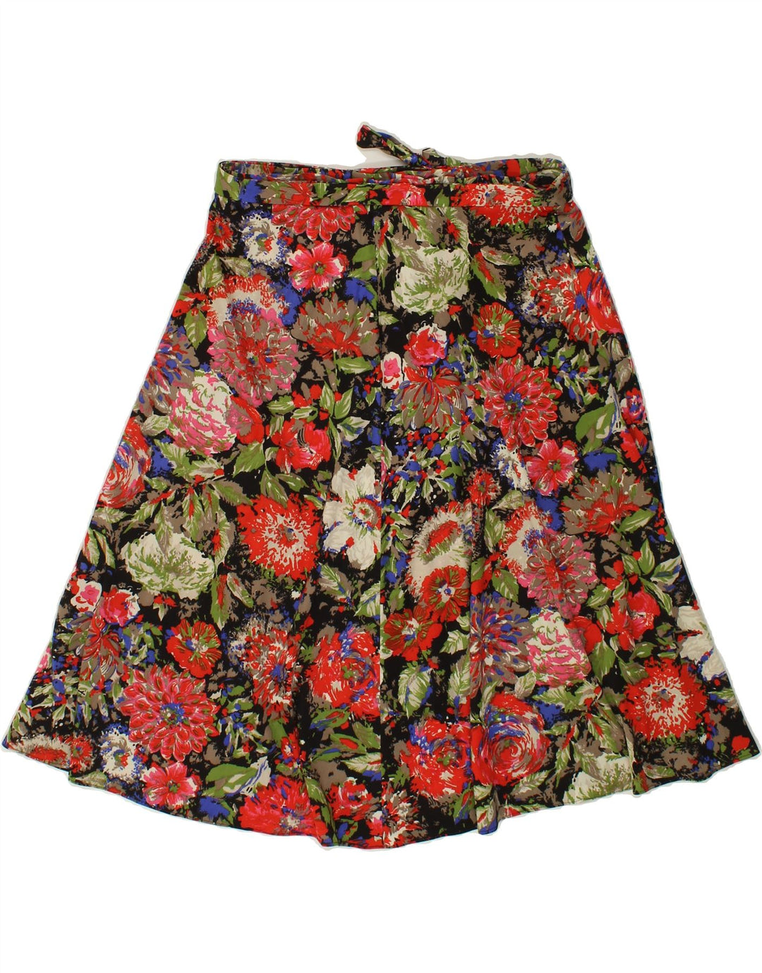 VINTAGE Womens A-Line Skirt W32 Large Multicoloured Floral Vintage Vintage and Second-Hand Vintage from Messina Hembry 