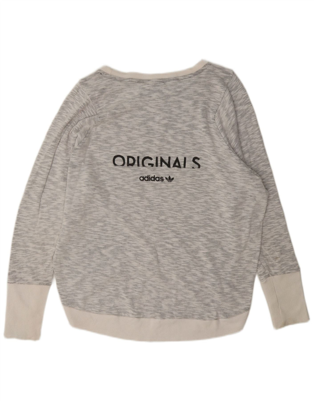 Adidas - Sudadera de gran tamaño con gráfico para mujer, talla 40, color gris grande