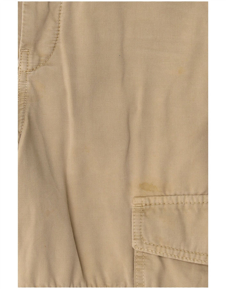Zara Mujer Pantalones Cargo Rectos Pequeño W27 L30 Beige