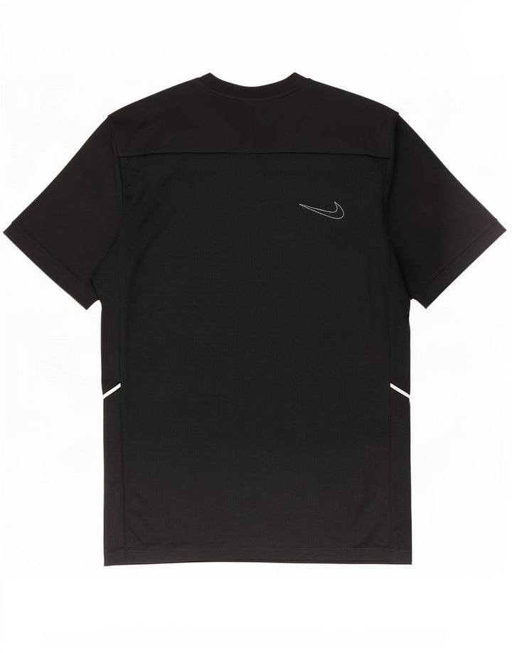 Nike Camiseta Dri Fit Slim para Hombre Top Mediano Negro Poliéster