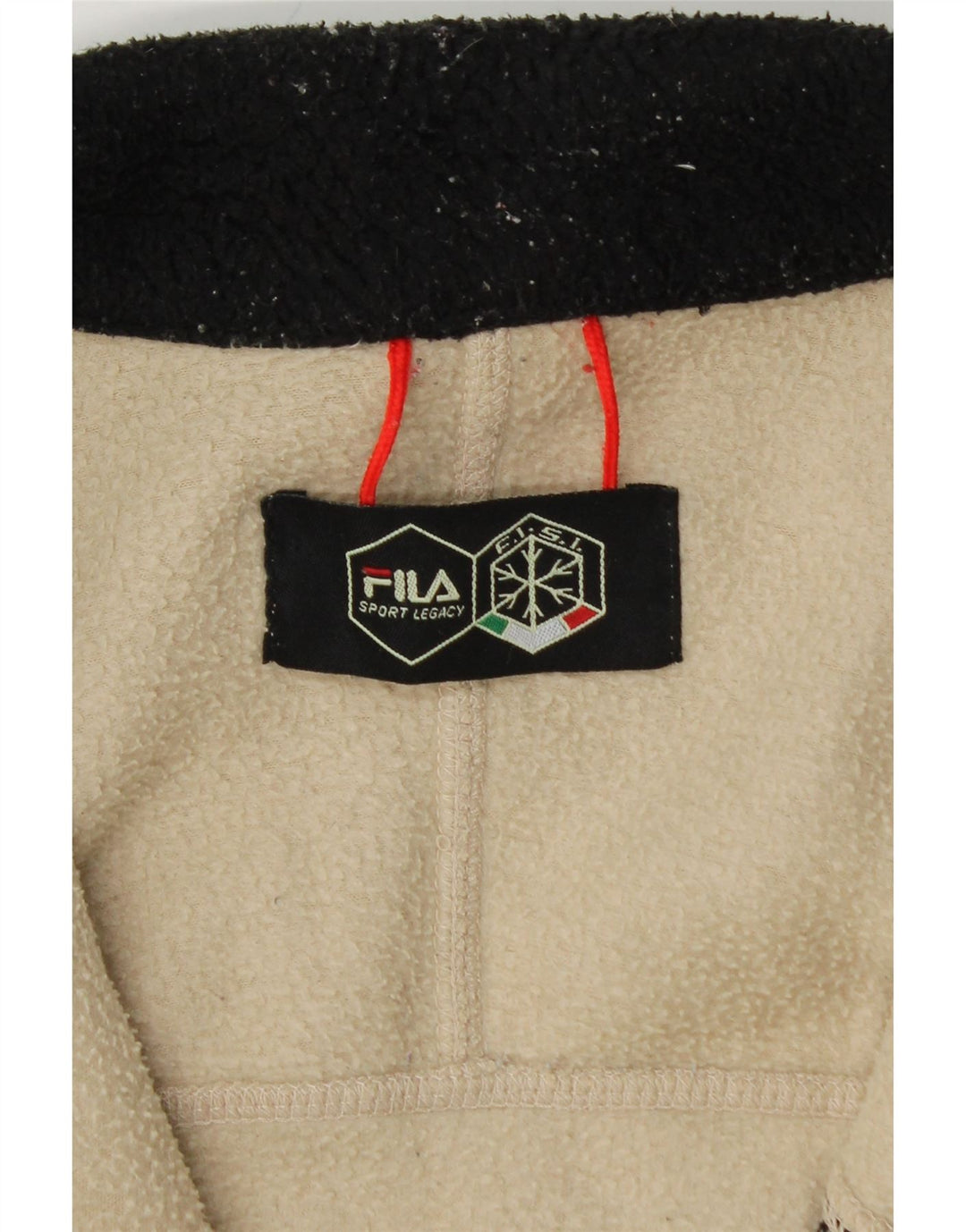 FILA Chaqueta polar para hombre UK 36 Small Off White Colorblock