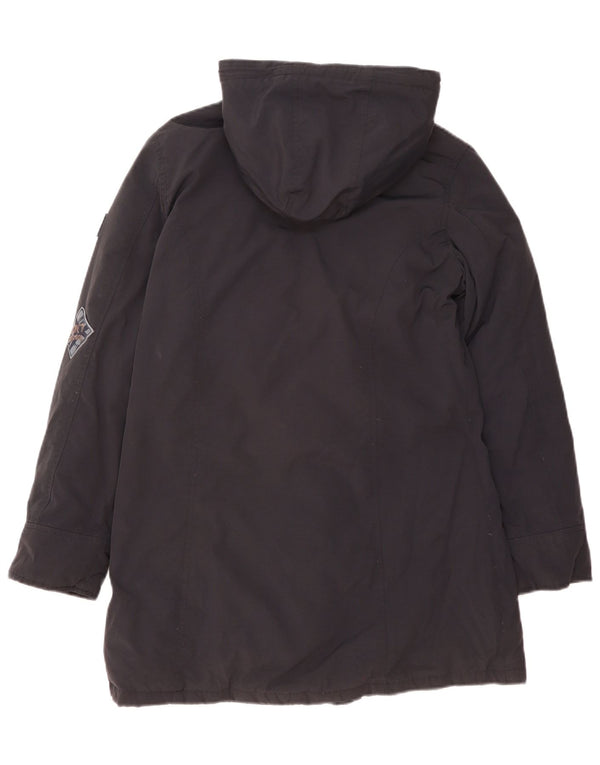 Best Company Abrigo acolchado con capucha para mujer UK 44 Medium Azul marino Nylon