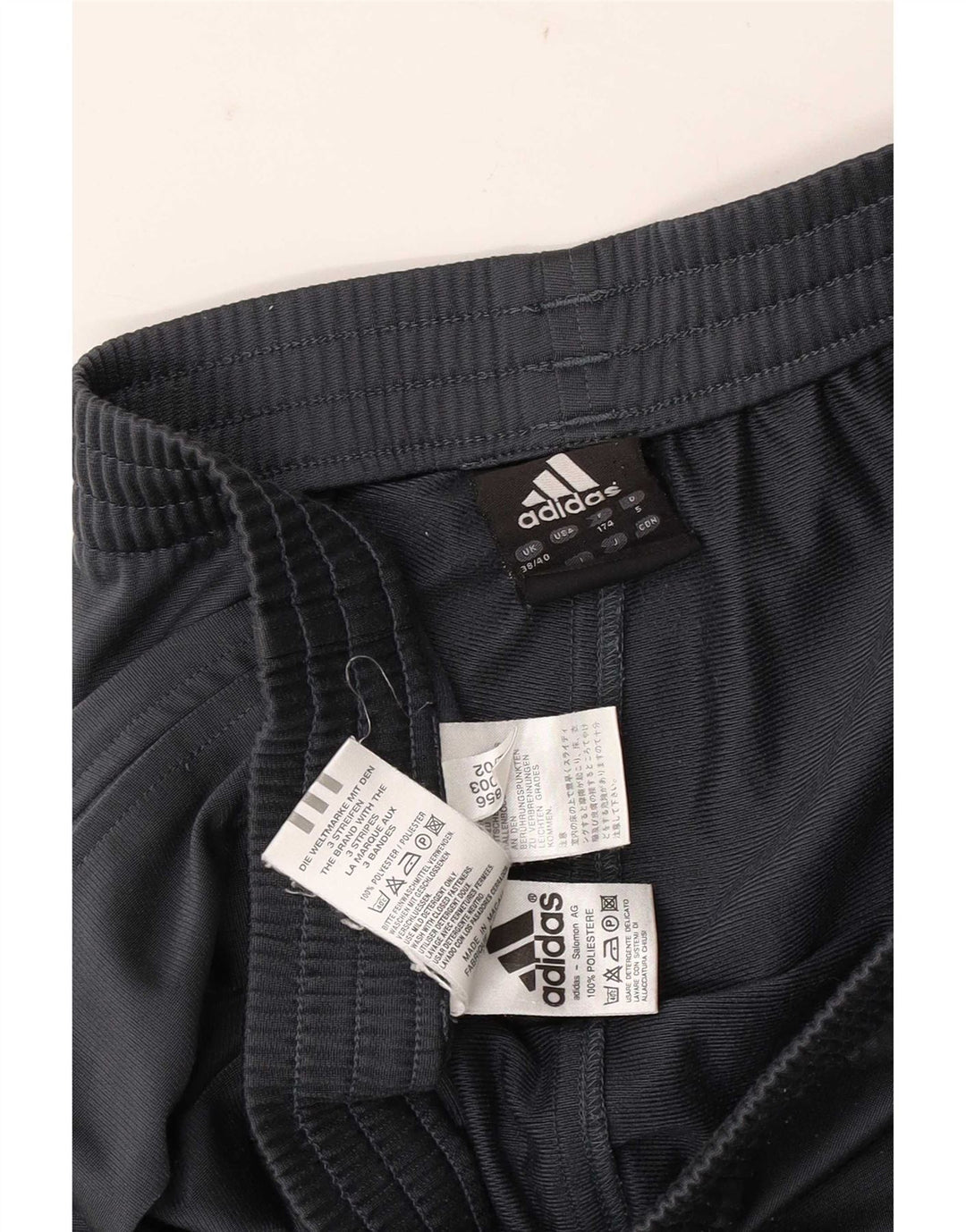 Adidas Pantalones de chándal para hombre ES 38/40 Gris medio Poliéster