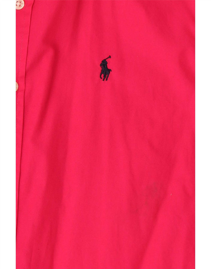 Ralph Lauren Camisa para mujer Reino Unido 14 Algodón rojo mediano