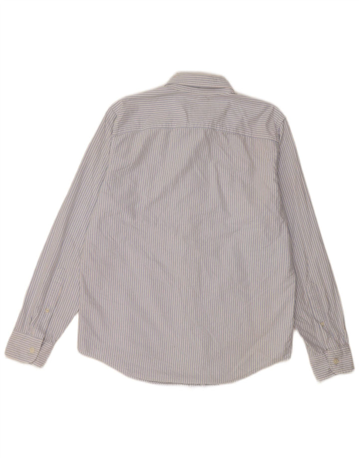Camisa Abercrombie & Fitch Hombre Algodón Rayas Azul Medio
