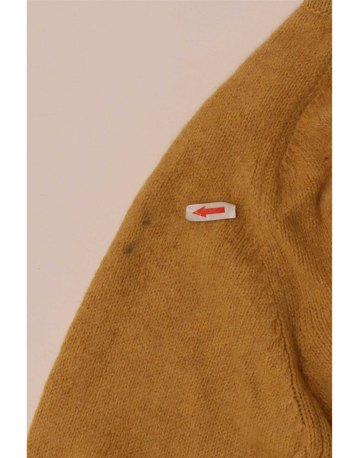 Zara Hombre Jersey Cuello Redondo Jersey XL Lana Amarilla