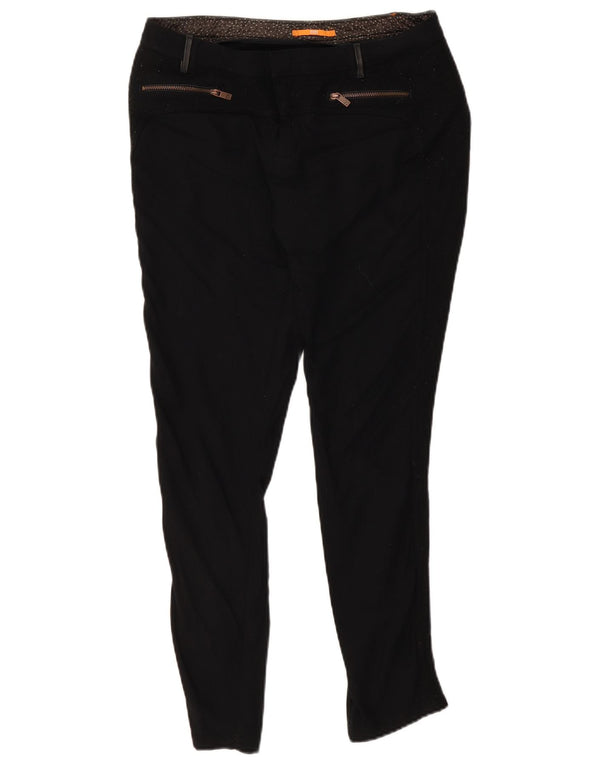 Hugo Boss Pantalones casuales ajustados para mujer UK 10 Small W32 L28 Negro