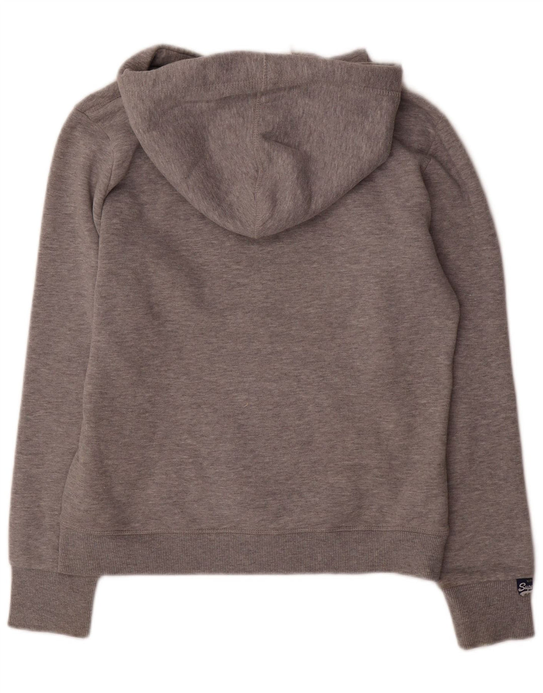 SUPERDRY Jersey con capucha gráfica para mujer UK 44 Algodón gris medio