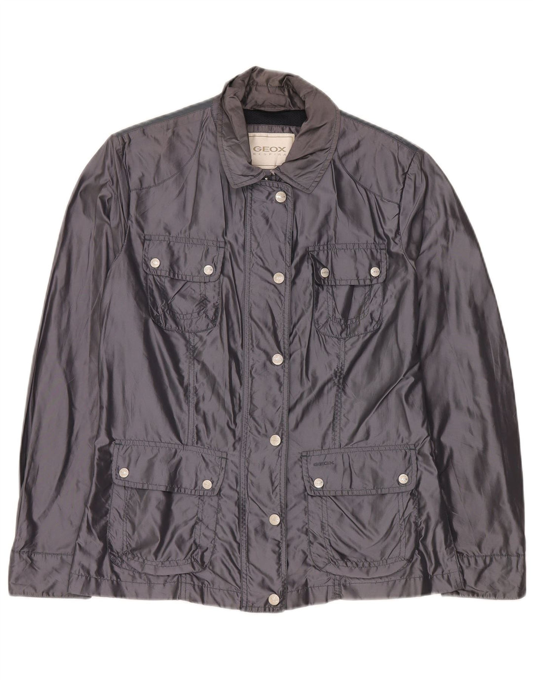 Geox Chaqueta utilitaria extragrande para mujer UK 10 Small Azul marino Poliamida