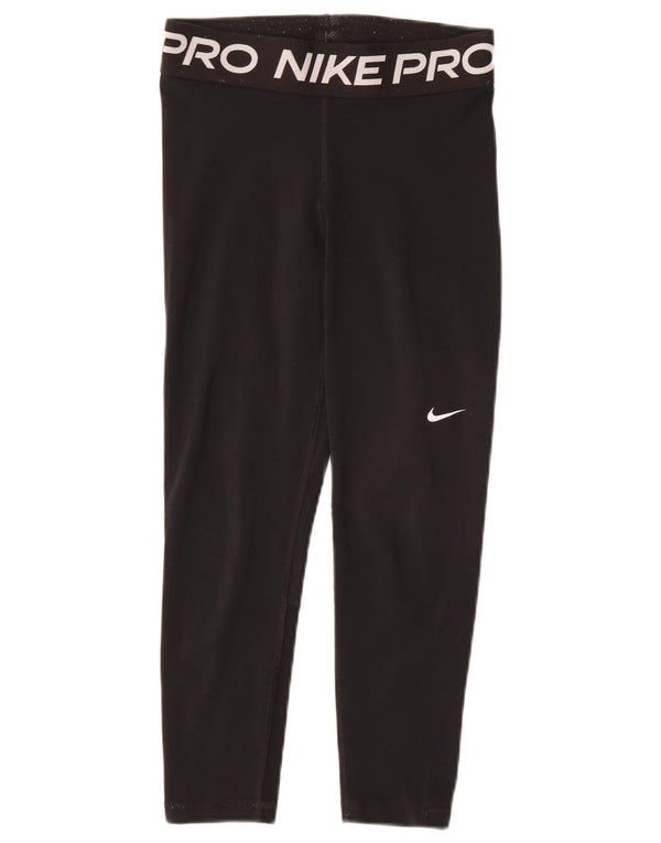 Nike Dri Fit Graphic Capri Leggings para mujer, talla 10, color negro
