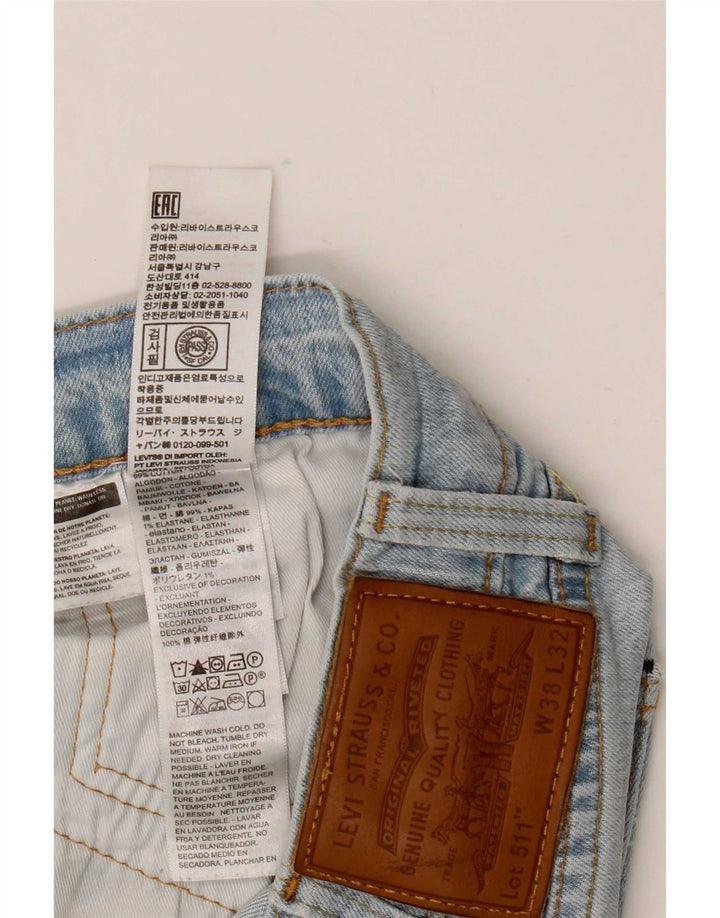 Levi's Mens 511 Vaqueros Slim Desgastados W38 L32 Algodón Azul