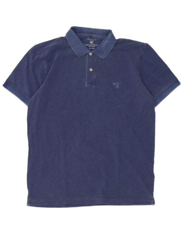 Gant Polo Hombre Grande Azul Algodón