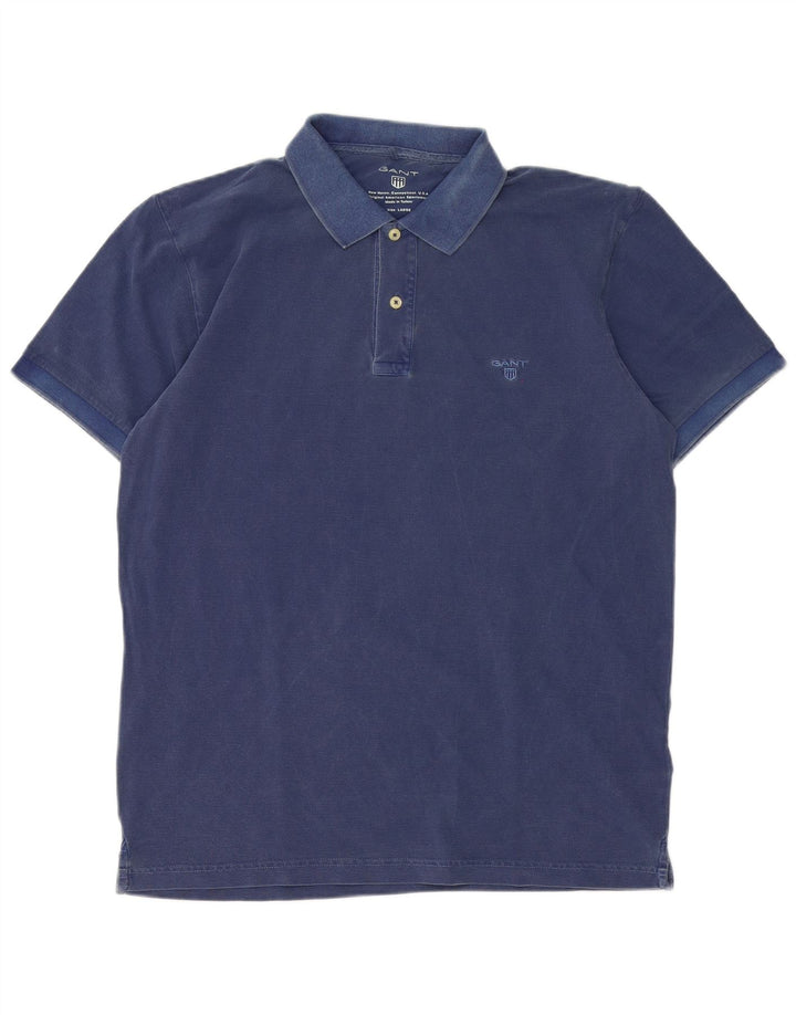 Gant Polo Hombre Grande Azul Algodón