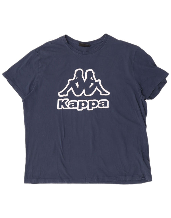 Kappa Camiseta gráfica para hombre Top 4XL Azul marino Algodón