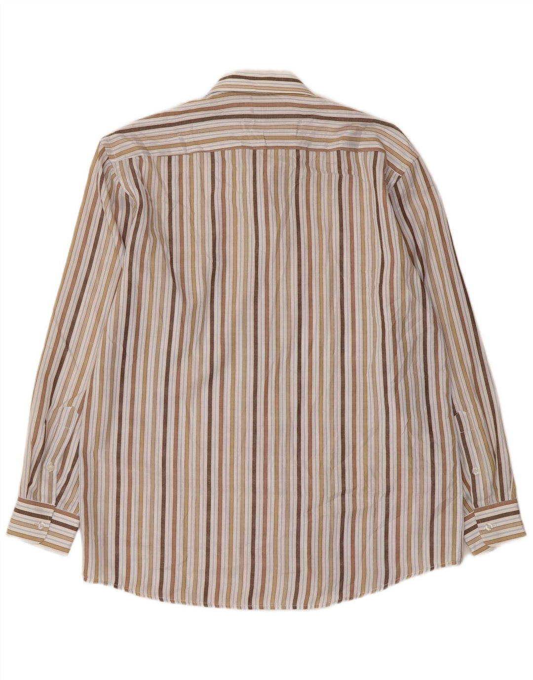 Camisa vintage para hombre talla 16 1/2 42 algodón a rayas multicolor grande