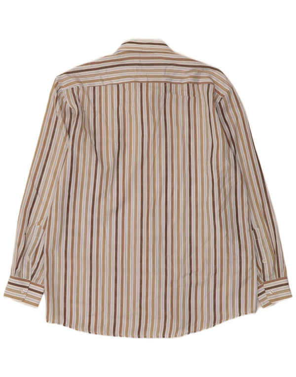 Camisa vintage para hombre talla 16 1/2 42 algodón a rayas multicolor grande