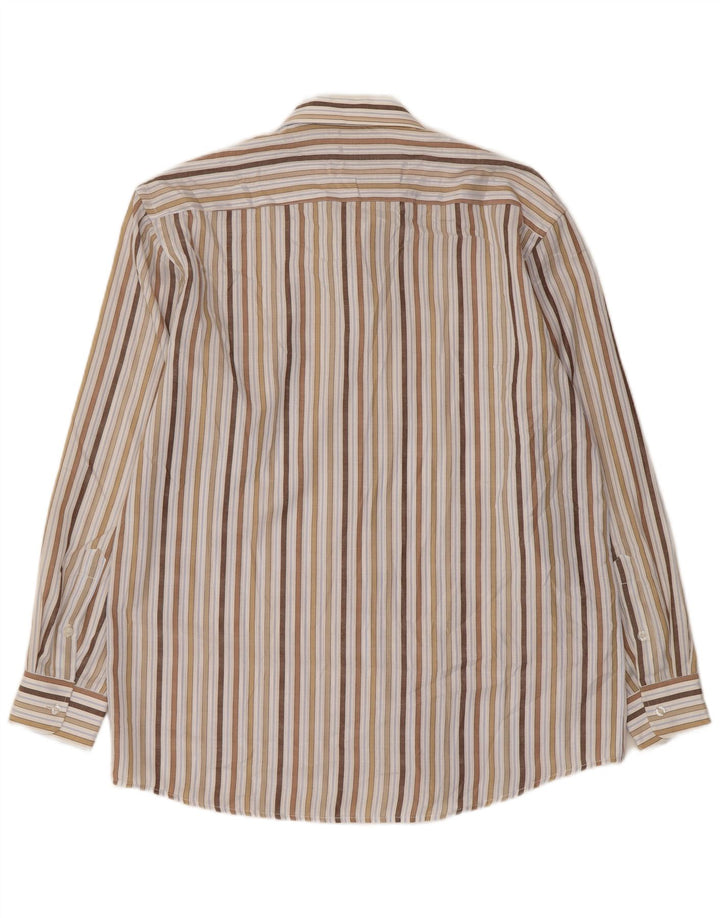 Camisa vintage para hombre talla 16 1/2 42 algodón a rayas multicolor grande