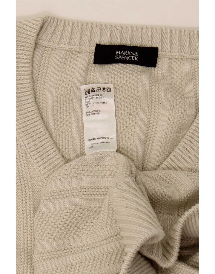 Marks & Spencer Suéter con Cuello en V para Hombre Acrílico Beige Grande