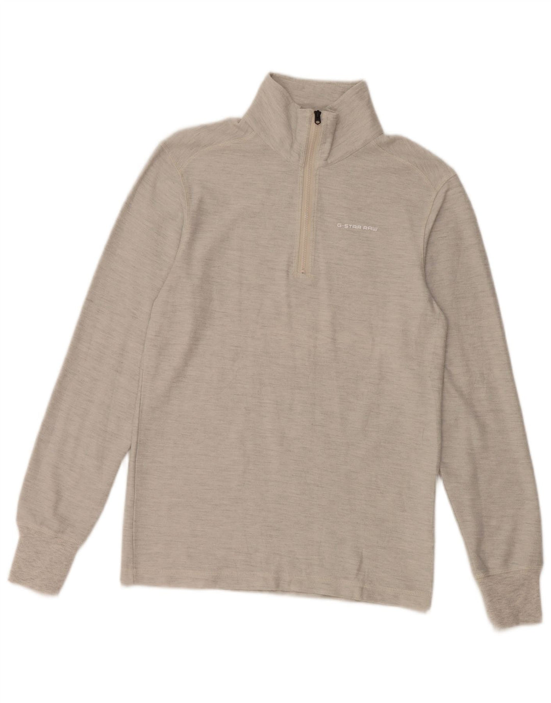 G-Star Hombre Zip Top Manga Larga Pequeño Algodón Moteado Gris