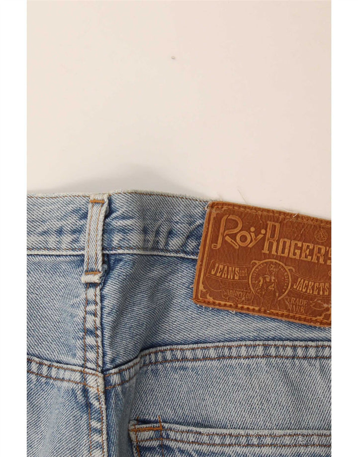 Roy Rogers Vaqueros rectos desgastados para hombre W34 L33 azul