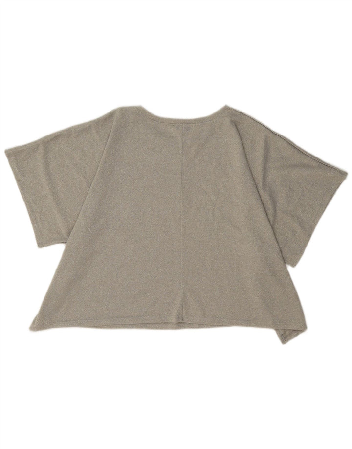 Zara Blusa Corta Extragrande para Mujer UK 44 Medio Beige Moteado