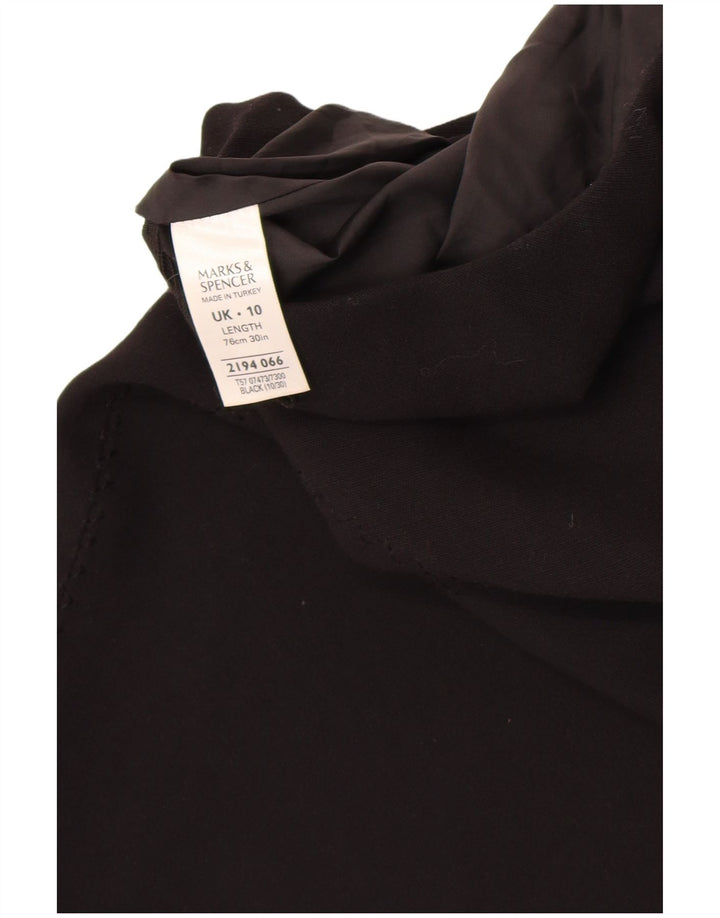 Marks & Spencer Falda larga para mujer UK 10 Small W26 Poliéster negro