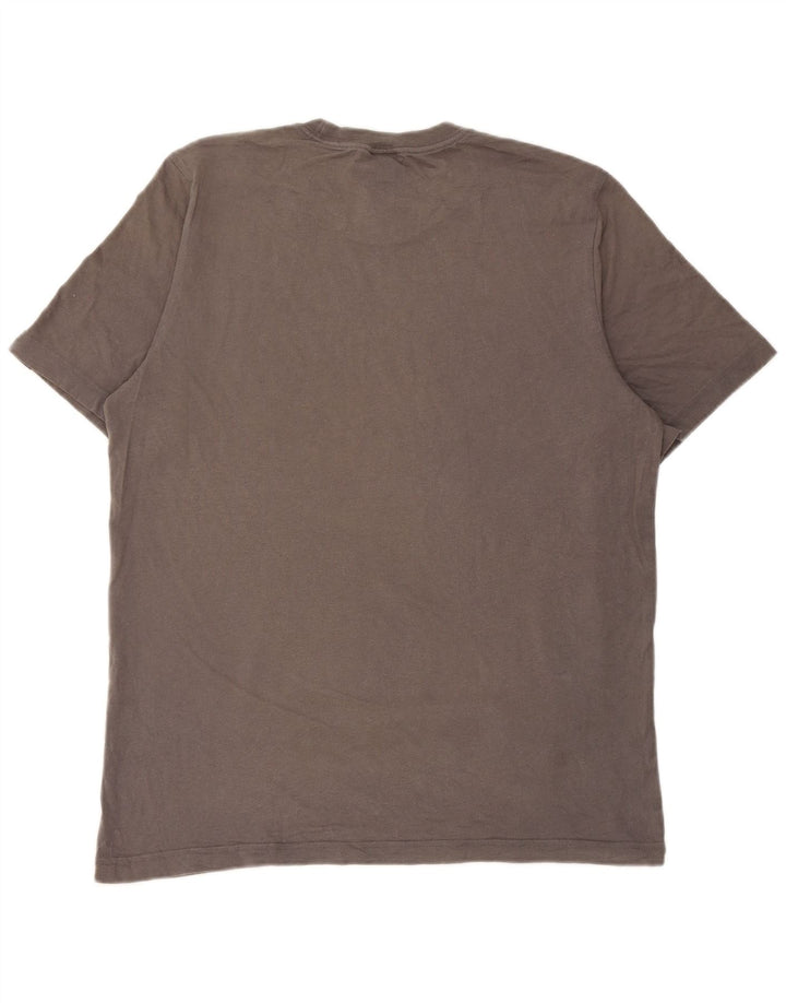 Adidas Hombre Camiseta Gráfica Top Algodón Gris Medio