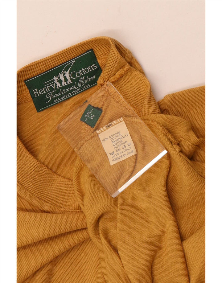Henry Cottons Camiseta para hombre Top Algodón amarillo medio