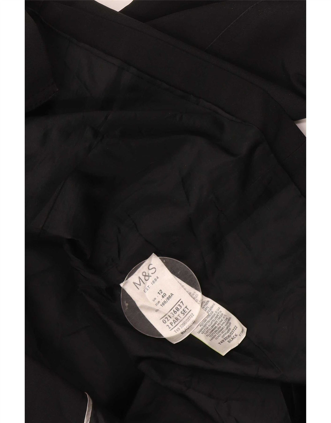 Marks & Spencer Gabardina para mujer UK 42 Medio Negro Poliéster