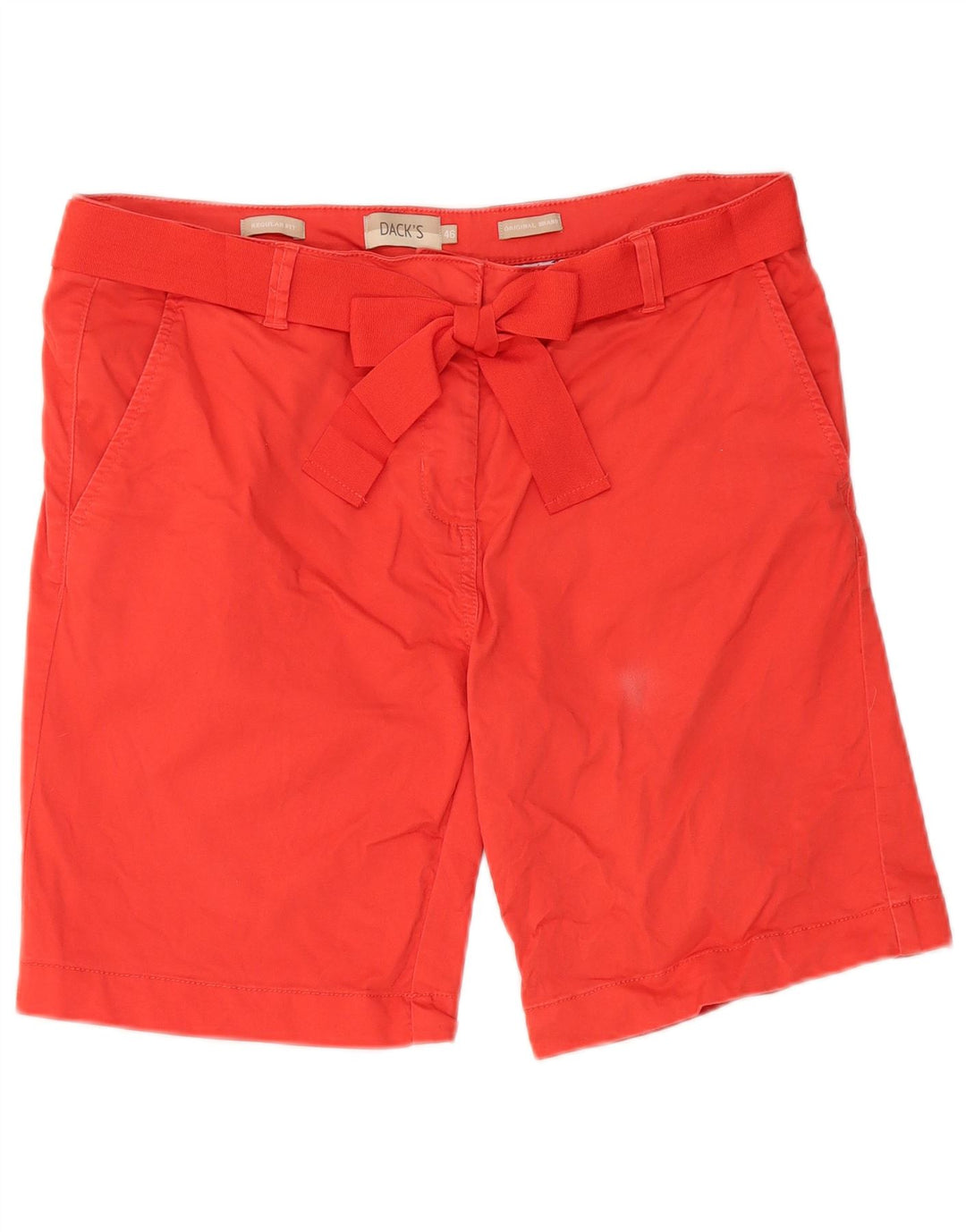 Dack's Pantalones cortos chinos de ajuste regular para mujer IT 46 Large W34 Algodón rojo