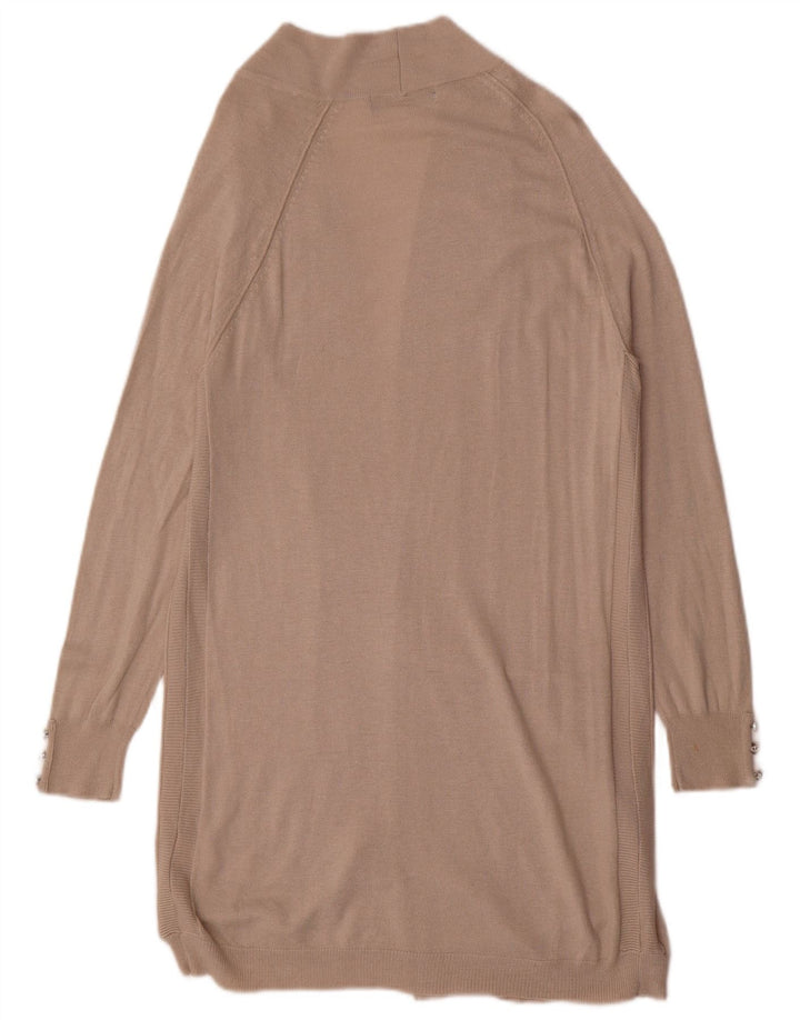 Marks & Spencer Suéter Cárdigan Abierto Largo para Mujer UK 8 Small Beige