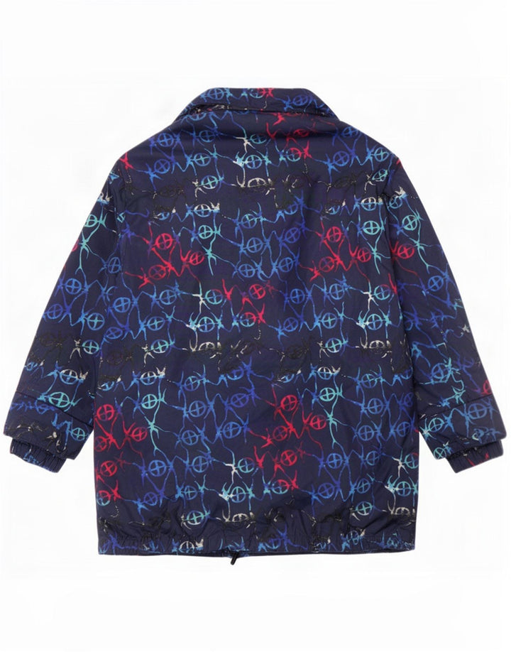 FUCHS & SCHMITT Chaqueta acolchada con capucha para mujer UK 46 Grande Azul marino Geométrico