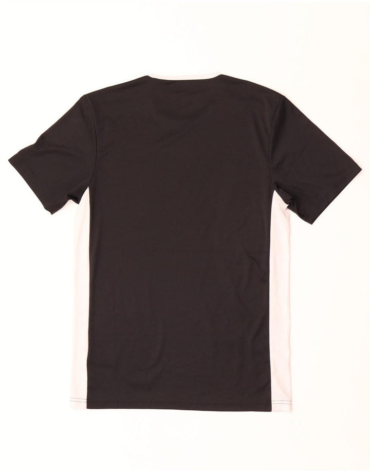 Adidas Hombre Climalite Camiseta Top Pequeño Negro Colorblock Poliéster