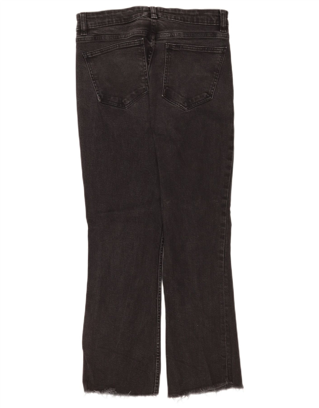 Zara Mujer Crop Bootcut Jeans EU 42 Large W32 L24 Negro