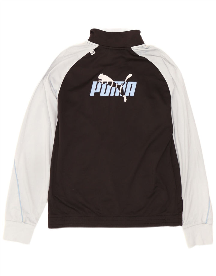 PUMA Chaqueta de chándal con gráfico para niños 13-14 años, color negro