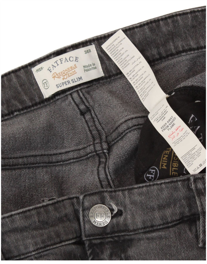FAT FACE Vaqueros super slim para hombre W38 L31 Algodón gris