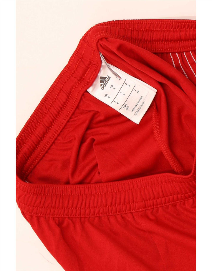 Adidas Mens Climalite Sport Shorts Pequeño Rojo Colorblock Poliéster