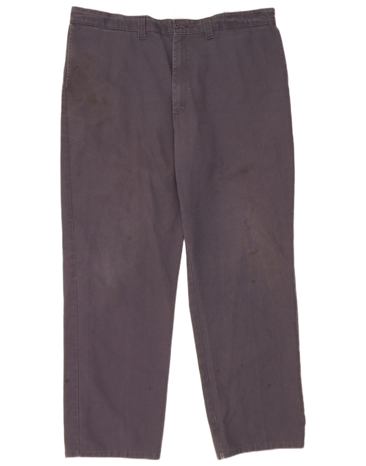 Dickies Pantalón chino recto para hombre W42 L32 Poliéster azul marino