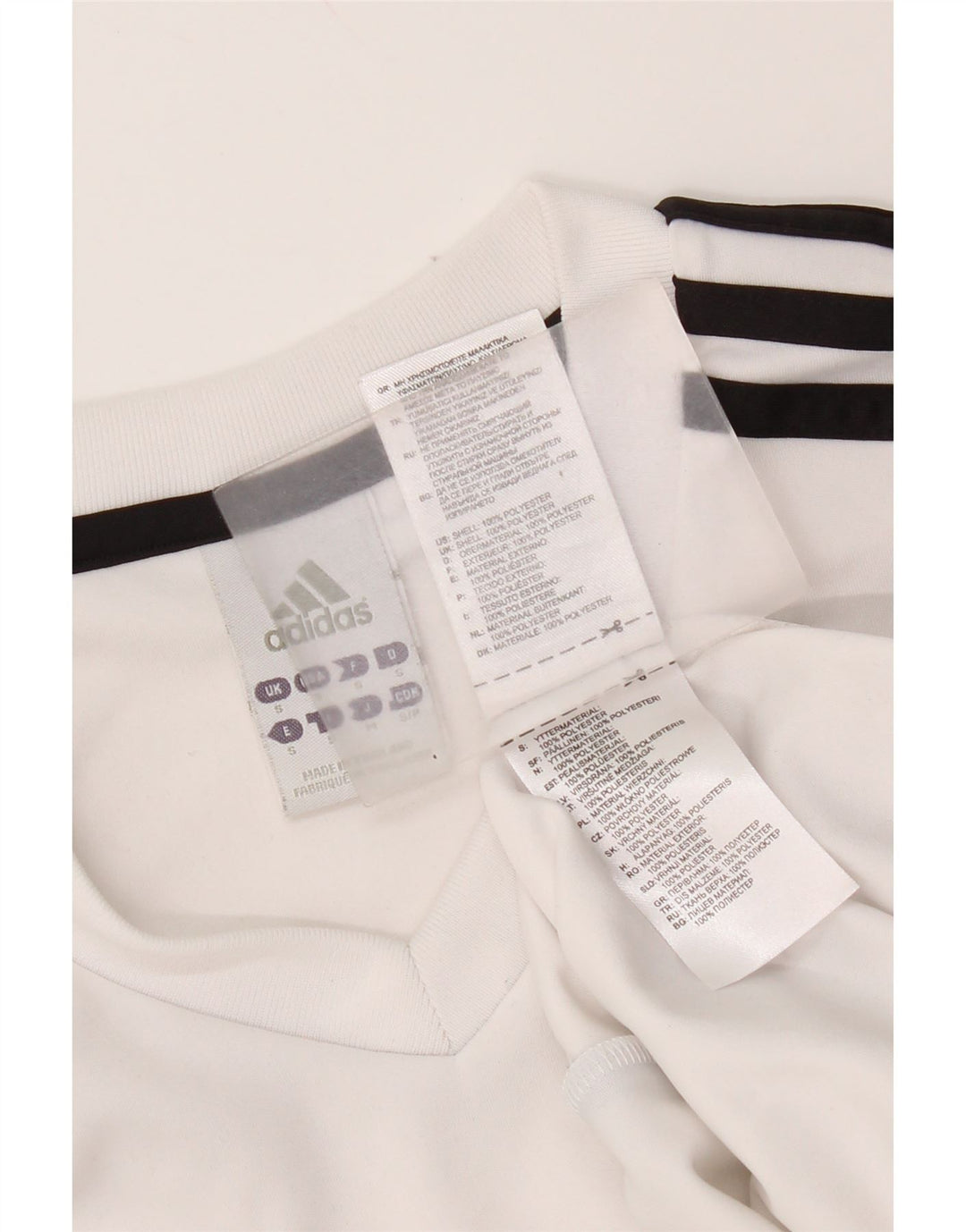 Adidas Mens Climalite Camiseta Top Pequeño Blanco Poliéster