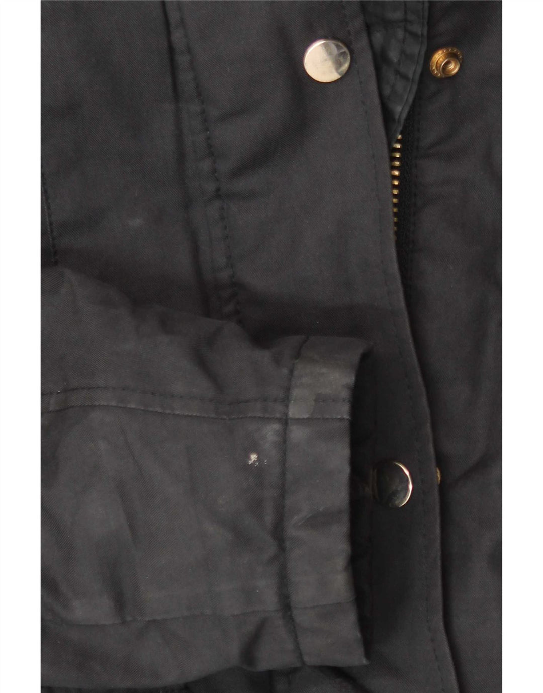 Topshop Parka con capucha para mujer UK 8 Small Poliéster negro