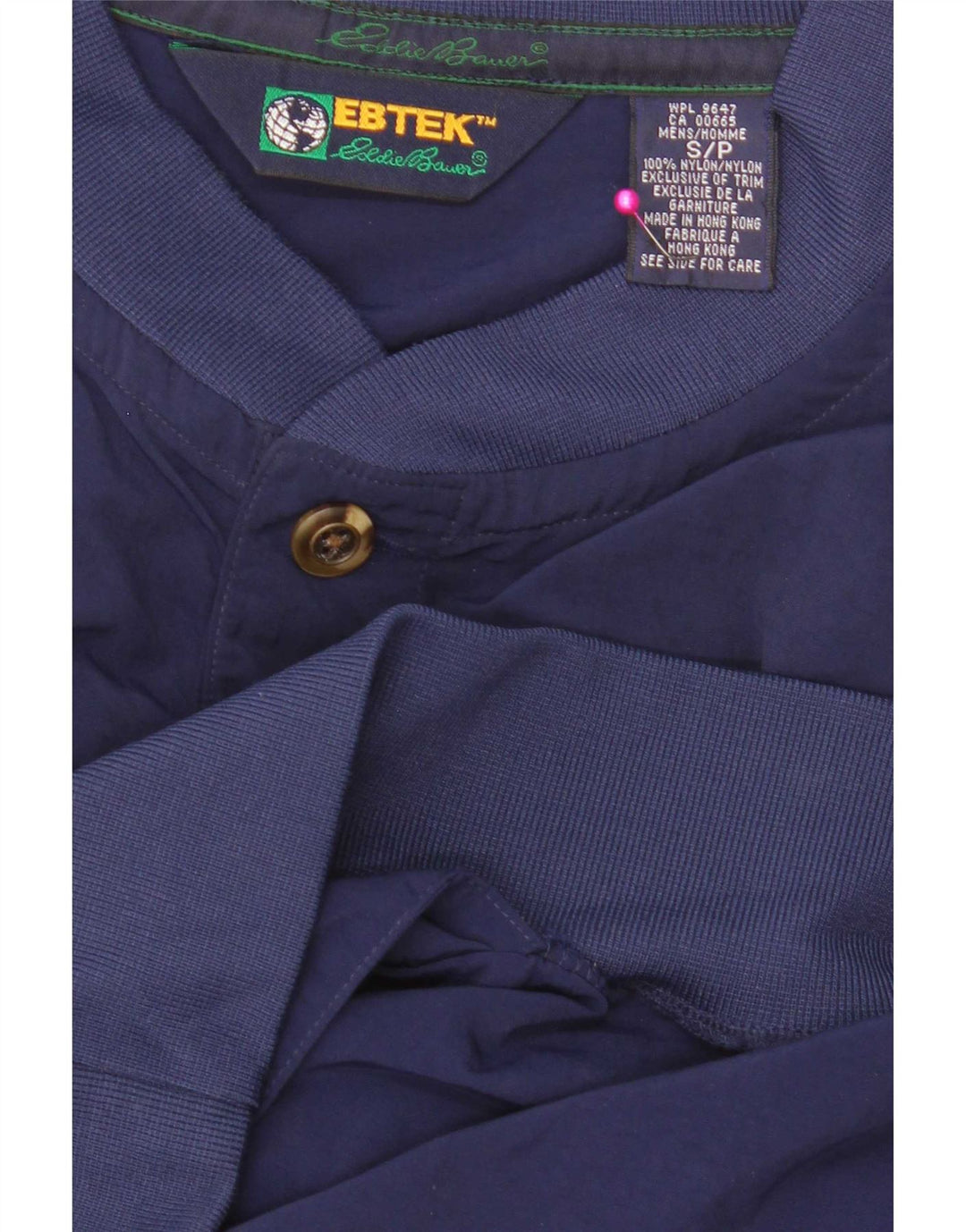 Eddie Bauer Hombre Suelto Jersey Chándal Top Pequeño Azul Marino