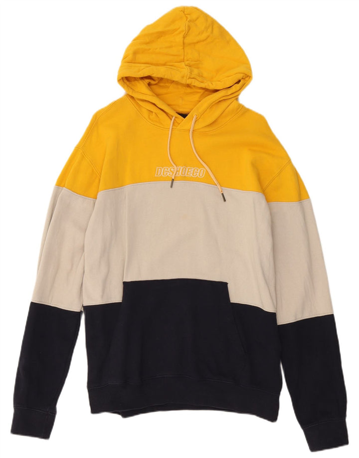DC Jersey con capucha para hombre, talla grande, algodón multicolor con bloques de color