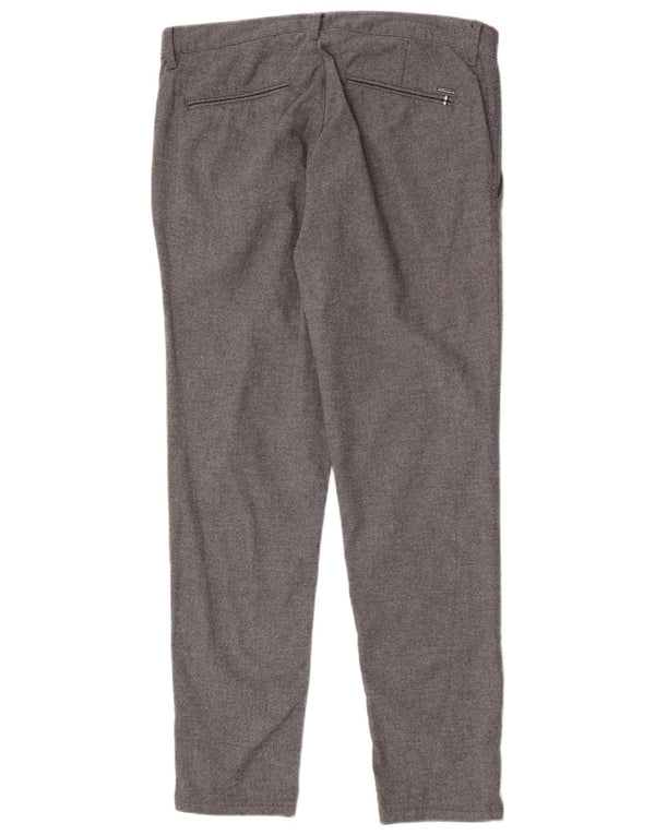 Zara Mens Slim Chino Pantalones EU 42 Large W32 L28 Gris