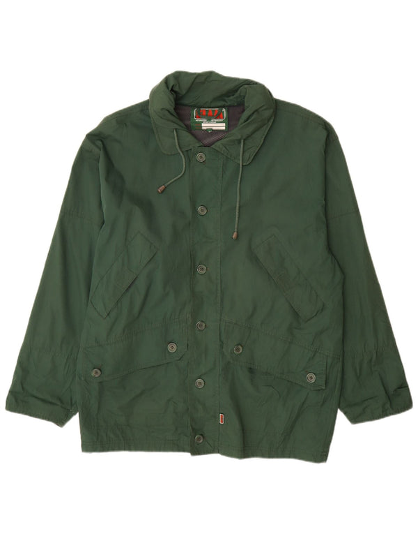 Slam Mens Loose Fit Rain Jacket UK 36 Small Green Polyester